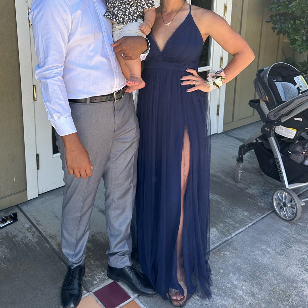 Lulu's Elegant Moment Backless Maxi Dress